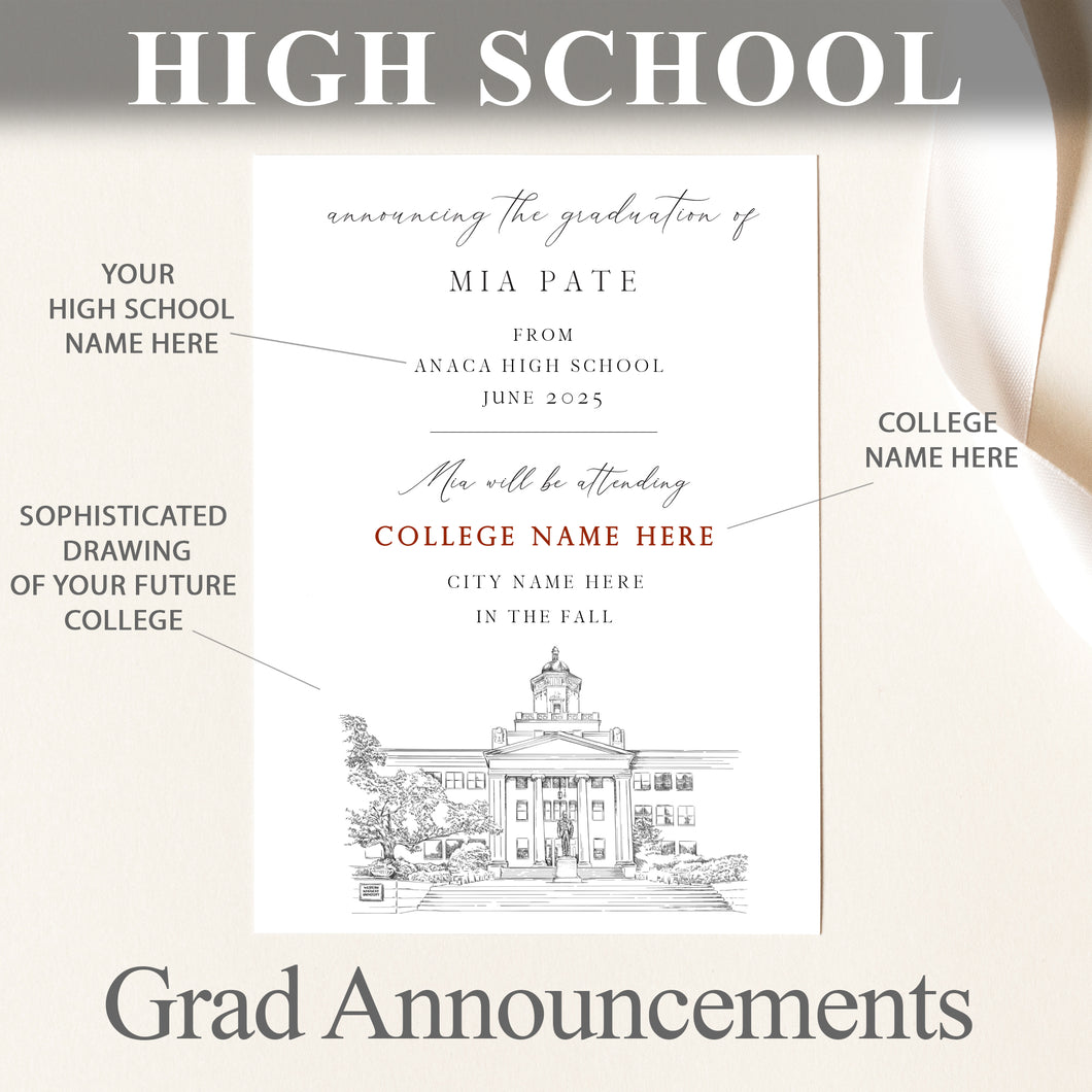 High School Graduation Announcements with College Bound University for Nevada Schools, nv, HS Grad