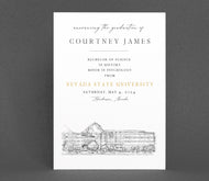 Nevada State University Graduation Announcement, Grad Announcements, Invitation, Cards (set of 25)