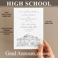 High School Graduation Announcements with College Bound University for New Hampshire Schools, nh, HS Grad