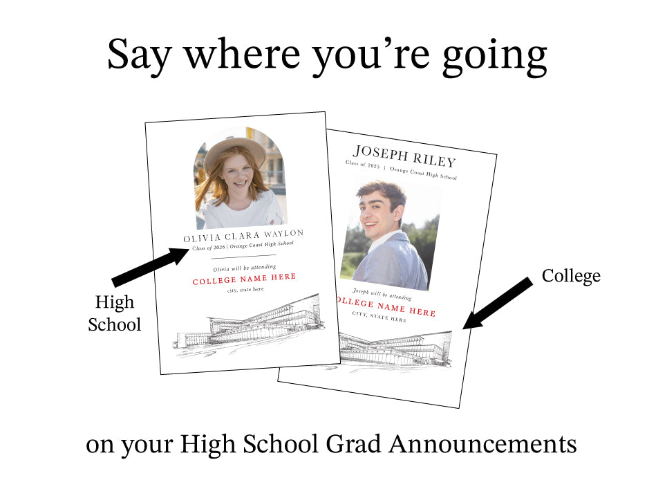 NEW! High School Graduation Photo Announcements with College Bound University