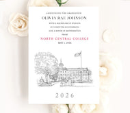 North Central College Graduation Announcement, Invitation, Invite, Univ, Grad Announcements, College, Graduation Cards