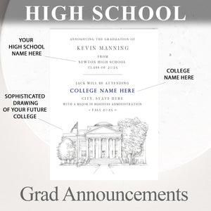 High School Graduation Announcements with College Bound Ohio University, Schools, oh, HS Grad
