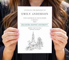 Oklahoma Baptist University Graduation Announcement, Invitation, Cards, University, College, Tech, Graduation Cards (set of 25)