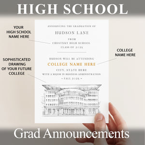 High School Graduation Announcements with College Bound Oklahoma University, Schools, ok, HS Grad