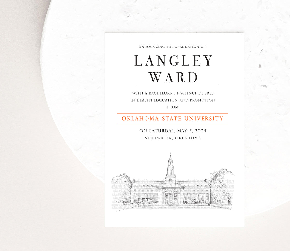 Oklahoma State University Graduation Announcement, Grad ok, College, T ...