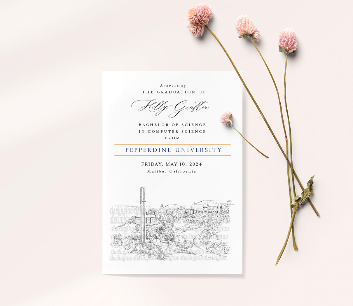 college grad announcement cards Pepperdine University Graduation Announcement, Graduation Cards, Calif – Darlingtongrads