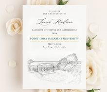 Point Loma Nazarene University Graduation Announcement, Invitation, Invite, Univ, Grad Announcements, College, Graduation Cards