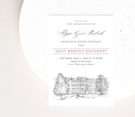 Saint Martin's University Graduation Announcement, Washington, Invitation, Announcements, Grads, College, Grad