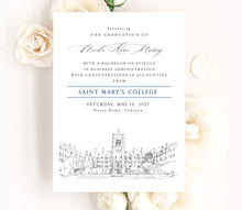 Saint Mary's College, Notre Dame Graduation Announcement, Grad, Indiana, College, Tech, University Graduation Cards (set of 25)
