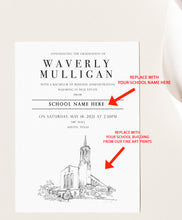 Georgetown University Graduation Announcement, georgetown, Invitation, Invite, Univ, Grad Announcements, College, Tech, Graduation Cards