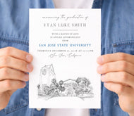 San Jose State University Graduation Announcement, Arizona, sjsu, University, State, College, Tech, Graduation Invitations, Cards (set of 25)