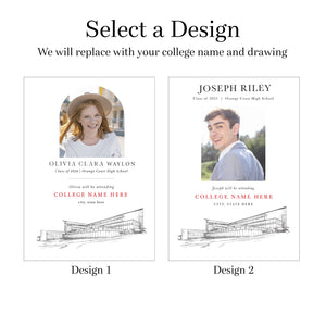 NEW! High School Graduation Photo Announcements with College Bound University