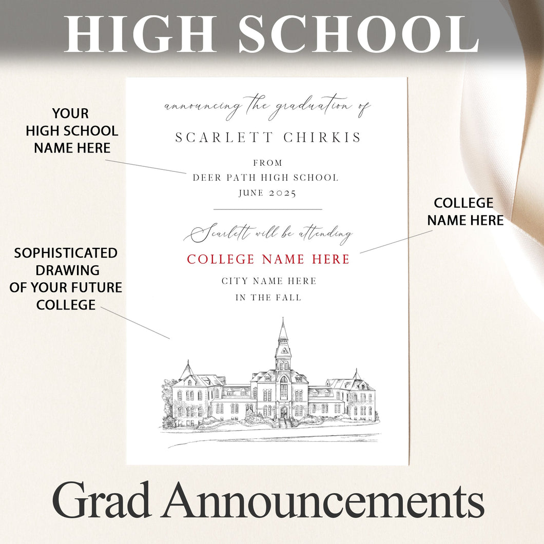 High School Graduation Announcements with College Bound Tennessee, University, Schools, TN, HS Grad