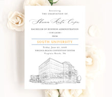 South University Graduation Announcement,Virgina Beach Invitation, Invite, Univ, Grad Announcements, College, Graduation Cards