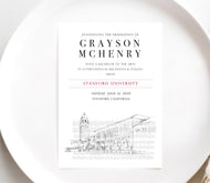 Stanford University Graduation Announcement, Invitation, Invite, Univ, Grad Announcements, Graduation Cards