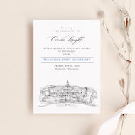 Tennessee State University Graduation Announcement, state, Invitation, Invite, Univ, Grad Announcements, College, Graduation Cards