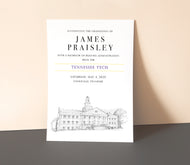 Tennessee Tech Graduation Announcement, Graduation Invitations, Cards (set of 25)