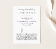 Texas Christian University Graduation Announcement, Invitations, Texas, University, College, Tech, Graduation Cards (set of 25)
