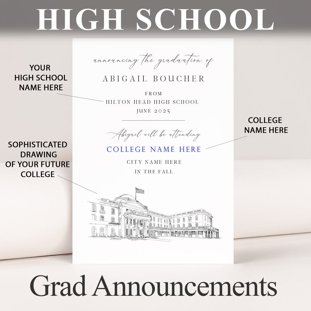 High School Graduation Announcements with College Bound Texas, University, Schools, TX, Dallas,  Austin, Houston, HS Grad