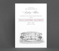 Texas Southern University Graduation Announcement, Houston, Invitation, Announcements, College, Grad, Cards (set of 25)