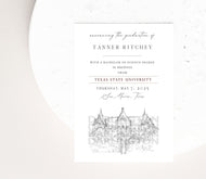Texas State University Graduation Announcement, Invitations, University, College, Tech, Graduation Cards, Announcements (25)