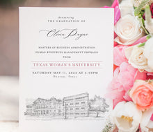 Texas Woman's University Graduation Announcement, Texas, Invitation, Announcements, College, Grad