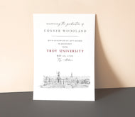 Troy University Graduation Announcement, Grad Announcements, Alabama, College, Tech Graduation Cards (set of 25)