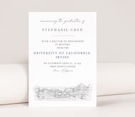 University of California, Irvine Graduation Announcement, UCI, Invitation, Invite, Univ, Grads, Announcements, College