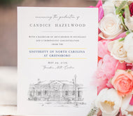 University of North Carolina, Greensboro Graduation Announcement, UNC Grad, University, State, College, Tech, Graduation Cards (set of 25)