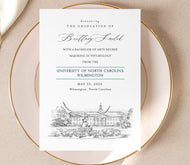 University of North Carolina Wilmington, UNC, Graduation Announcement, Invitation, Announcements, College, Grad, Cards (set of 25)