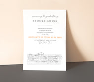 University of Texas at El Paso Graduation Announcement, Invitations, Texas, University, College, Cards, Announcements