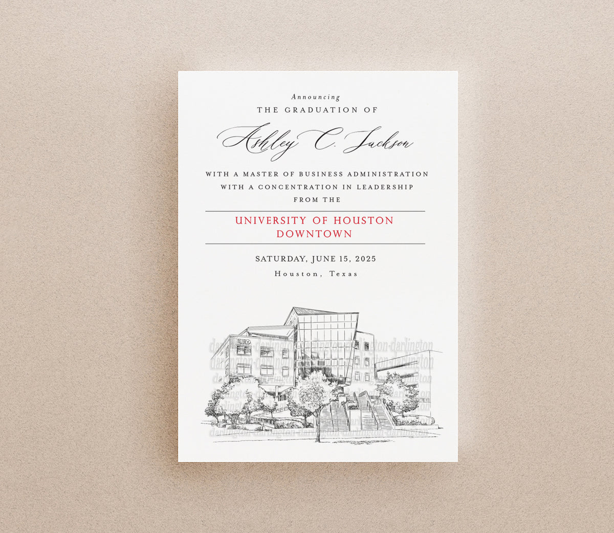 Uh Graduation Invitations 2025 Graduation Announcements | As Low As