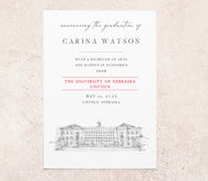 University of Nebraska-Lincoln Graduation Announcement, Grad, Nebraska University, College, Tech, Graduation Cards (set of 25)