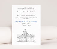 University of North Georgia Graduation Announcement, Invitation, Invite, Univ, Grad Announcements, College