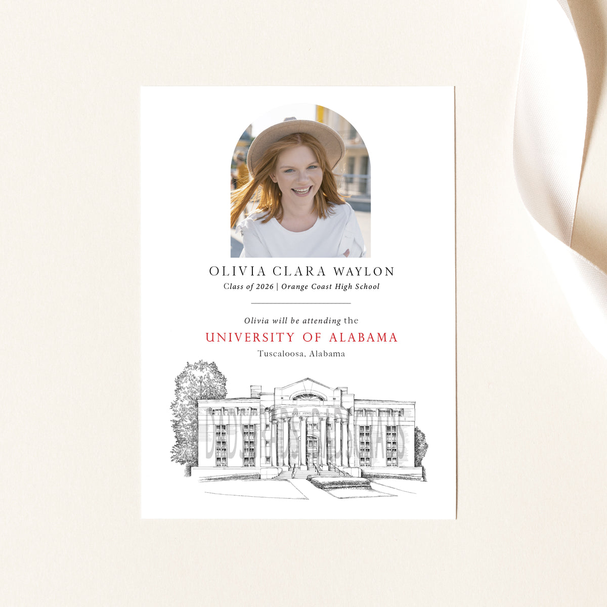 Uab Grad Invitations NEW! High School Graduation Photo Announcements with College Bound Uni ...