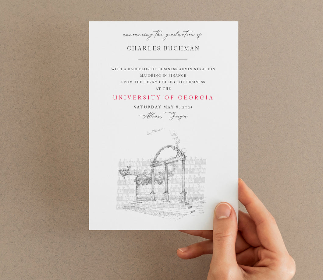 University of Georgia Graduation Announcements Custom UGA Grad Cards Darlingtongrads University of Georgia Graduation Announcements Custom UGA Grad Cards Darlingtongrads