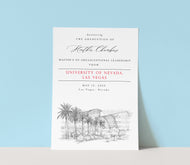 University of Nevada Las Vegas Graduation Announcement, unlv, Invitation, Announcements, College, Grad, Cards (set of 25)