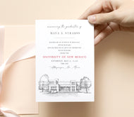 University of New Mexico Graduation Announcement, Invitation, Invite, Univ, Grad Announcements, College