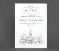 University of North Texas Graduation Announcement, Invitation, Invite, Univ, Grad Announcements