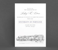 University of Portland Graduation Announcement, College, Grad Announcements, Tech Graduation Cards (set of 25)
