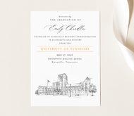 University of Tennessee Graduation Announcement, Invitation, Announcements, College, Grad, Cards (set of 25)