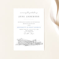 University of West Georgia Graduation Announcement, Invitation, Announcements, College, Grad, Cards (set of 25)