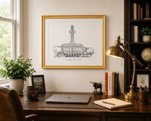 University of Texas at Austin Fine Art Print | Graduation Gift | Hand Drawn Campus Wall Art | Alumni Gift