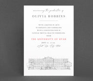 University of Utah Graduation Announcement, Invitation, Invite, Univ, Grad Announcements, College, Graduation Cards