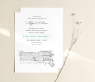 Utah Valley University Graduation Announcement, Utah, College, Grad Invitations, Cards (set of 25)