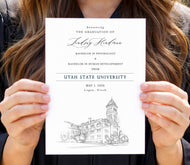 Utah State University Graduation Announcement, Invitation, Invite, Univ, Grad Announcements, usu, College, Graduation Cards