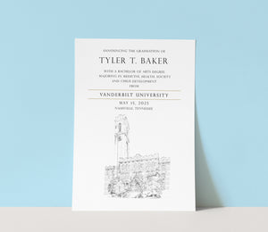 Vanderbilt University Graduation Announcement, Wyatt Center, Invitation, Invite, Univ, Grad Announcements, College, Graduation Cards