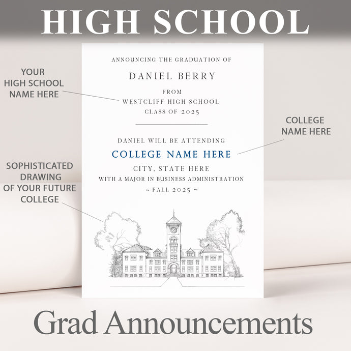 High School Graduation Announcements with College Bound University for Connecticut Schools, HS Grad