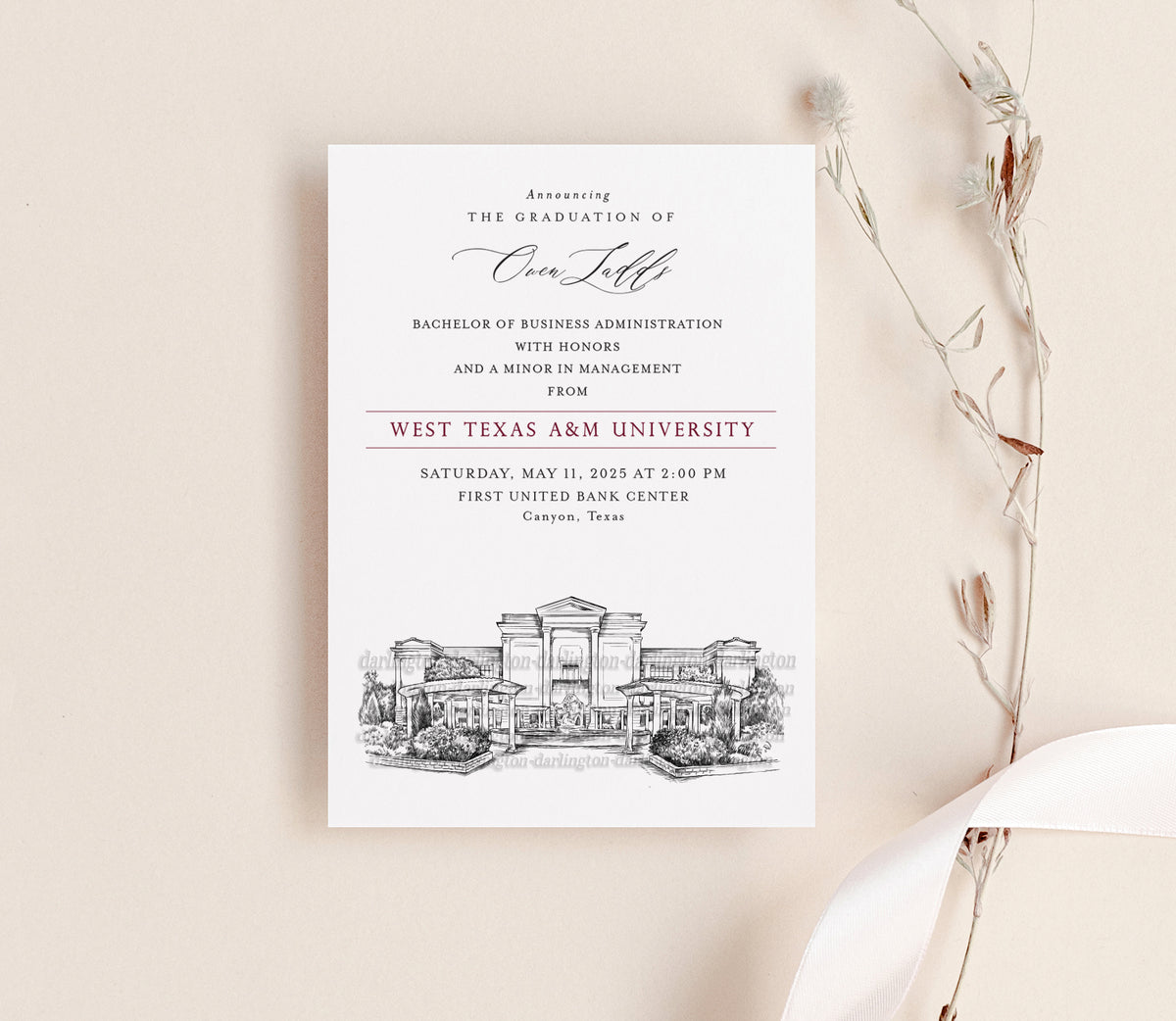 West Texas A&M University, Graduation Announcement, College, Grad Anno ...