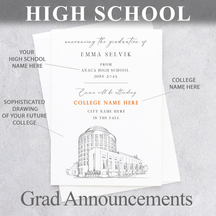 High School Graduation Announcements with College Bound West Virginia University, Schools, WV, HS Grad